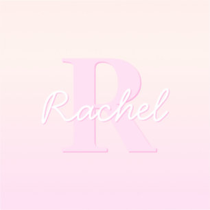 Adesivo Monograma Personalizável Custa   Pêssego e Ombro R