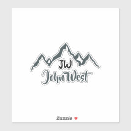 Adesivo Monograma personalizável de cadeia montanhosa dese