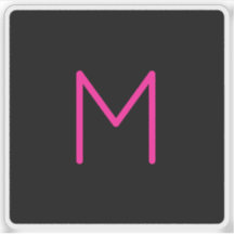 Monograma rosa e preto moderno editável