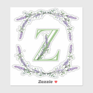 Adesivo Monograma Z Lavanda Eucalipto