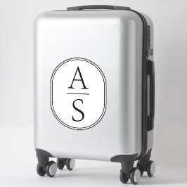 Adesivo Monogramas inicia bagagem simples moderna
