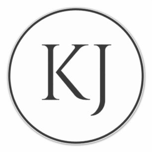 Adesivo Monogramas Nome do Casal Black White Letras Inicia