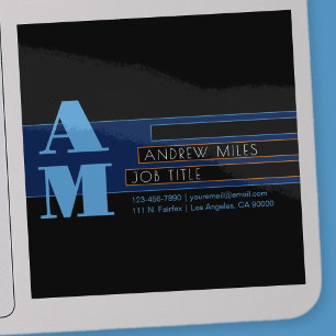 Adesivo Monogramas retrormodernos e formas e cores editáve