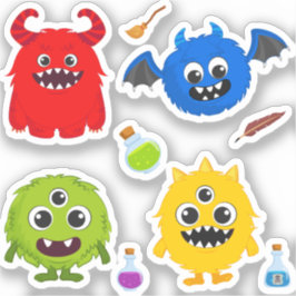 Adesivo Monster Halloween Cute