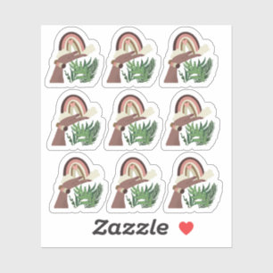 Adesivo Monstera Rainbow Bohemian Girly