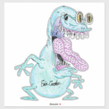 monstro alienígena de desenho animado azul claro