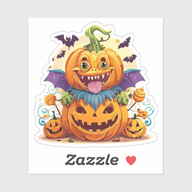 Adesivo Monstro Bobo de Halloween (Folha)
