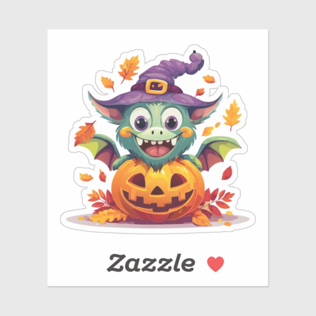 Adesivo Monstro Bobo do Halloween (Folha)
