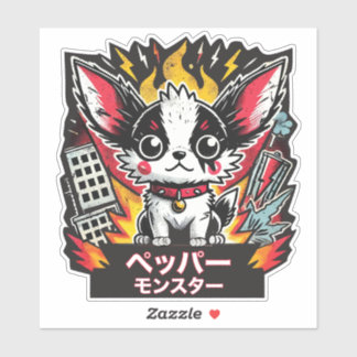 Adesivo Monstro Chihuahua Japonês