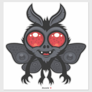 Adesivo Monstro Criptídeo Mothman Sinistro Cute