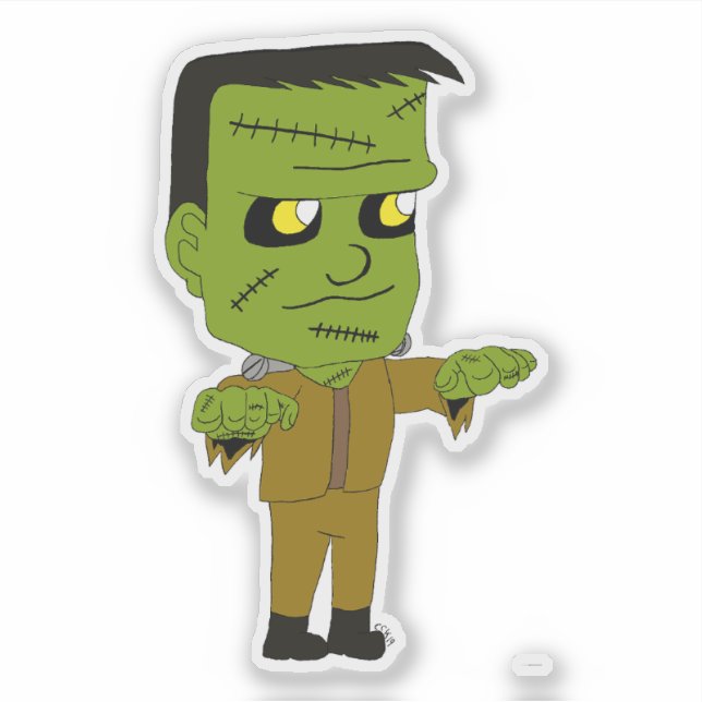 Adesivo monstro de chibi (Frente)