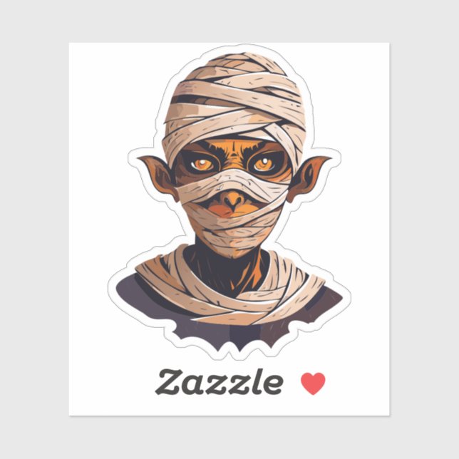 Adesivo Monstro do Halloween do bobo (Folha)