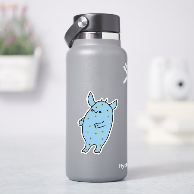 Adesivo Monstro do Kawaii Azul (HidroFlask)