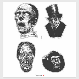 Adesivo Monstros assustadores criam ilustrações de arte 