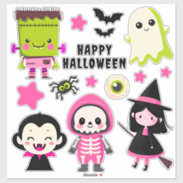 Adesivo Monstros Clássicos do Halloween Spooky Cute Whimsi