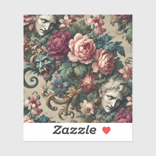 Adesivo Monstros entre Homens - Barroco Gótico (Folha)