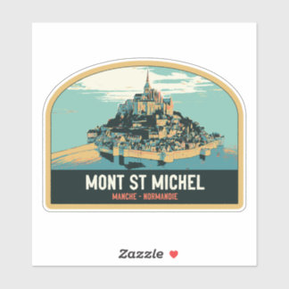 Adesivo Mont Santo Michel ilustração original França Sti