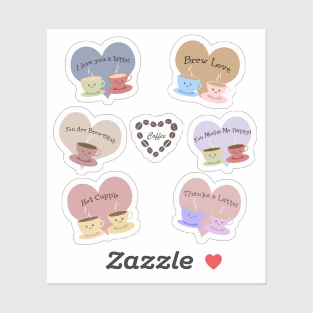 Adesivo Montagem adesiva Engraçado de Café (Folha)