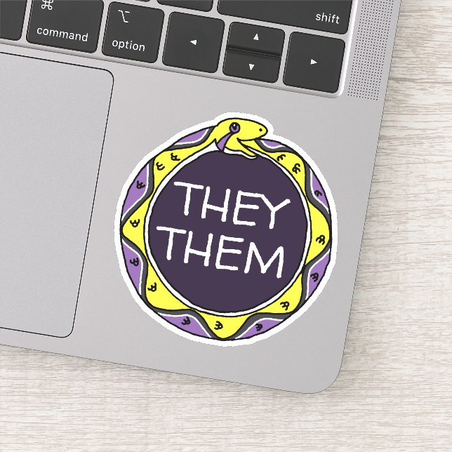 Adesivo Montagens personalizadas LGBTQIA+ Cobra Ouroboros  (Detalhe)