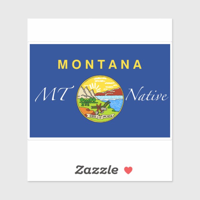 Adesivo Montana Native Flag (Folha)