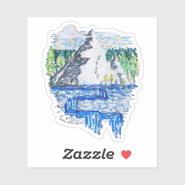 Adesivo Montanha fresca (Folha)