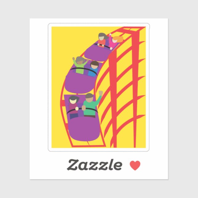 Adesivo Montanha-russa de perto (Folha)