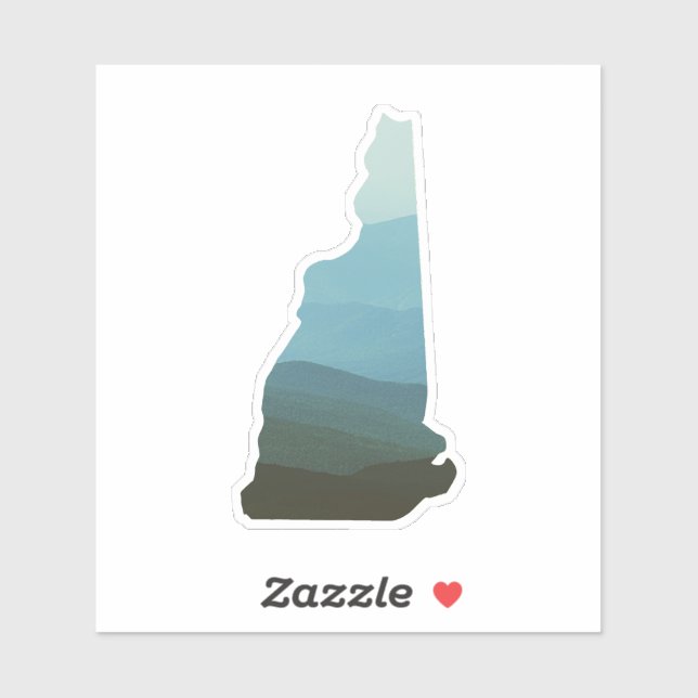 Adesivo Montanhas brancas em New Hampshire Sticker (Folha)