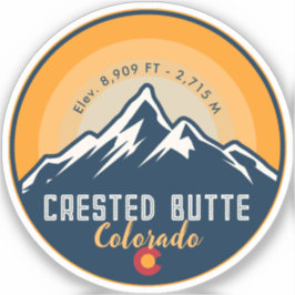 Adesivo Montanhas Crestet Butte Colorado Caminhando Sunset