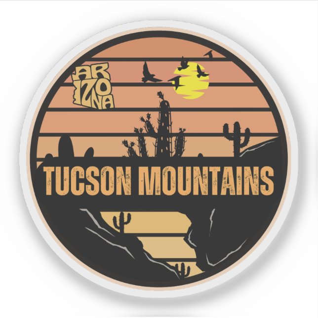 Adesivo Montanhas de Tucson, Arizona (Frente)
