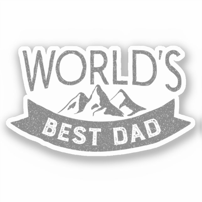 Adesivo Montanhas do Melhor Pai do Mundo (Frente)