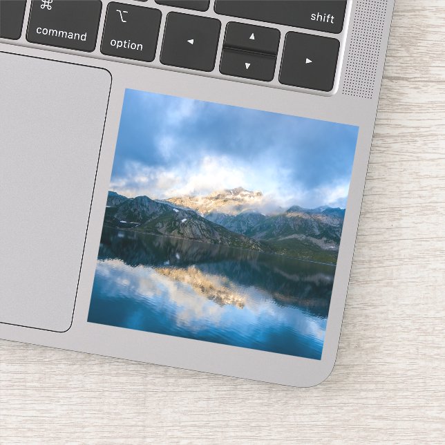 Adesivo Montanhas e Lagoa Foto da Natureza Cênica (Detalhe)