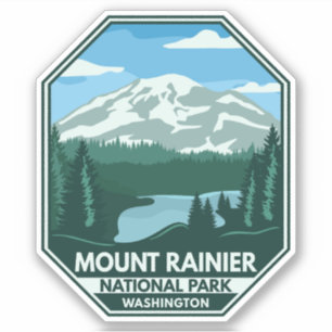 Adesivo Montar Rainier National Park - Emblema Retroativo