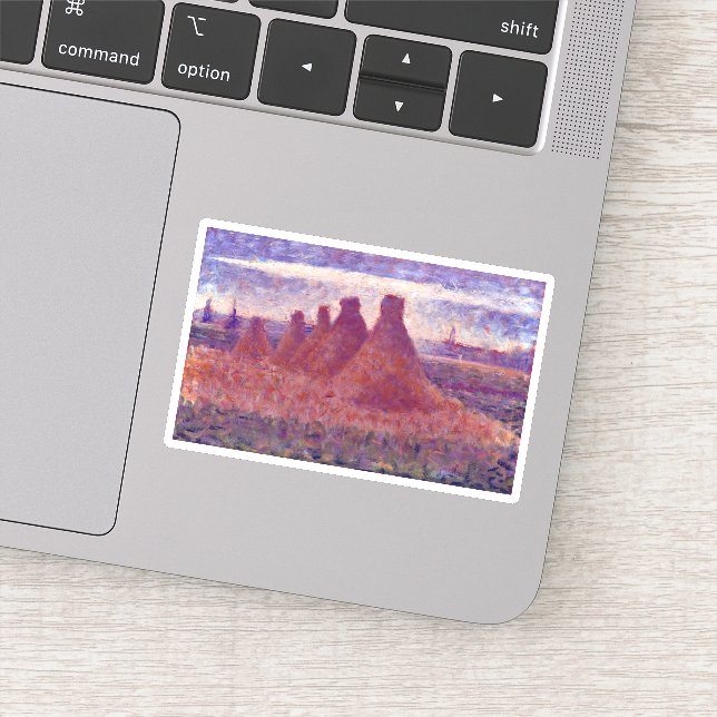 Adesivo Monte de feno de Georges Seurat (Detalhe)