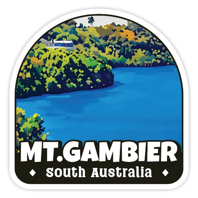 Adesivo Monte Gambier, sudoeste da Austrália Sticker (Mt Gambier, South Australia Arch Sticker)