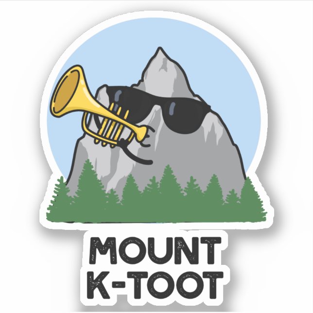 Adesivo Monte K-Toot Funny Mountain Pun (Frente)