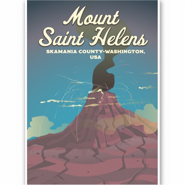 Adesivo Monte Saint Helens Washington EUA (Frente)