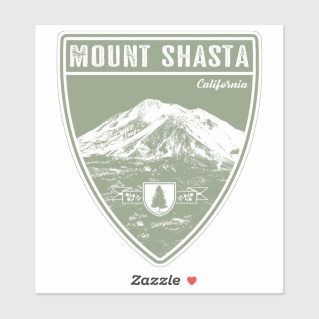 Adesivo Monte Shasta California (Folha)