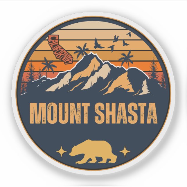 Adesivo Monte Shasta, Califórnia (Frente)