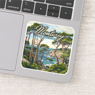 Adesivo Monterey California Cypress Trees Ocean Coast