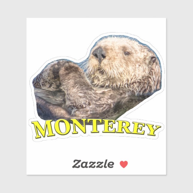 Adesivo Monterey Sea Otter Vinyl Custom Cut Sticker (Folha)