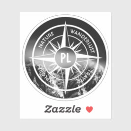 Adesivo Montes dramáticos do emblema da estrela da Compass