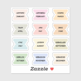 Adesivo Monthly Index Tabs Bullet Journal Dividers