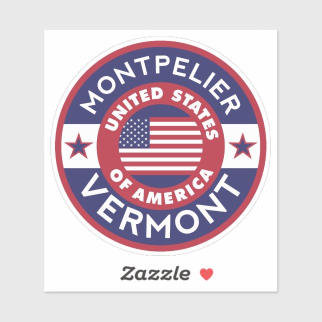 Adesivo MONTPELIER, Vermont (Folha)