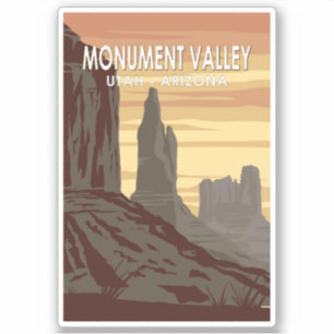 Adesivo Monument Valley Arizona Utah Vintage