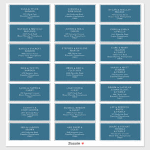 Adesivo Moody Ocean Watercolor Endereço de Convidado