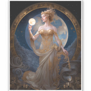 Adesivo Moon Goddese Queen Fantasy Art