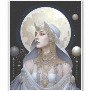 Adesivo Moon Goddese Queen Fantasy Art