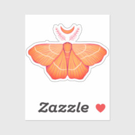 Adesivo Moon Moth Witchy Night Art - Ilustração Mágica