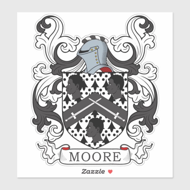 Adesivo Moore Family Crest (Folha)