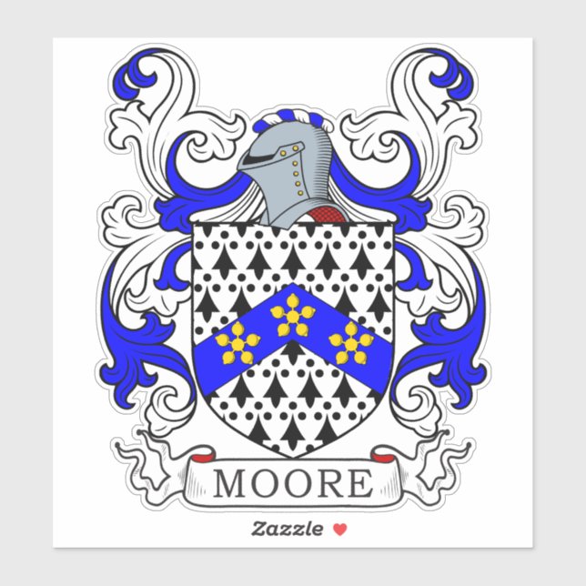 Adesivo Moore Family Crest (Folha)